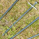 Piqueta metalica de 17 cm con pasador transversal soldado x10 unidades