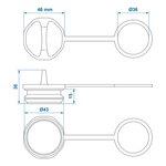 Tapa protectora para adaptador hembra x10 unidades