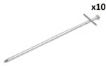 Piqueta metalica de 23 cm con pasador transversal soldado x10 unidades