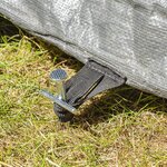 Piqueta metalica de 23 cm con pasador transversal soldado x10 unidades