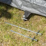 Piqueta metalica de 23 cm con pasador transversal soldado x10 unidades
