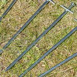 Piqueta metalica de 23 cm con pasador transversal soldado x10 unidades