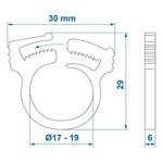 Abrazadera de manguera con cierre rapido 17–19 mm x10 unidades