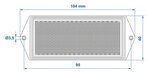 Reflector blanco 104x40mm montaje con tornillo x10 piezas