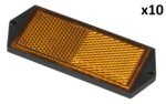 Reflector naranja 104x40mm montaje con tornillos x10 piezas