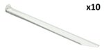 Piqueta para tienda 22 cm aluminio semicircular x10 unidades