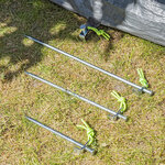 Piqueta de roca 20 cm acero galvanizado con gancho en L Heavy Duty x10 unidades