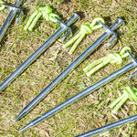 Piqueta de roca 20 cm acero galvanizado con gancho en L Heavy Duty x10 unidades