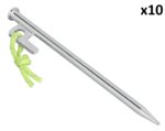 Piqueta de roca 20 cm acero galvanizado con gancho en forma de P Heavy Duty x10 unidades