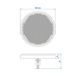 Reflector blanco 60 mm con tornillo 5 x10 piezas