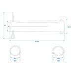 Eje para rueda jockey 60 mm x10 piezas