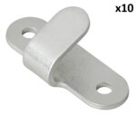 Gancho metalico 65x27 mm curvado x10 piezas