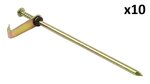 Clavija de roca de 21 cm de metal con gancho x10 piezas