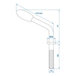 Husillo para abrazadera de rueda jockey 48 mm x10 unidades