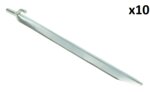 Estaca de tienda de metal de 30 cm con gancho x10 piezas