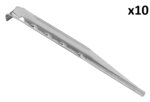 Estaca para tienda de campana de 18 5 cm de aluminio acanalado x10 piezas