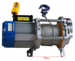Grua de construccion 500kg 25m electrica 230V Rotacion de 360°