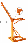 Grua de construccion 500kg 25m electrica 230V Rotacion de 360°
