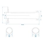 Eje para rueda jockey 48 mm x10 unidades
