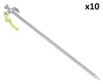 Piqueta para terreno rocoso 40 cm acero galvanizado con gancho en L – Pack de 10 unidades