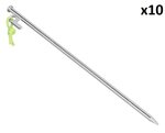 Piqueta para roca de 40 cm de acero galvanizado con gancho en P Heavy Duty x10 unidades