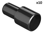 Pieza de transicion de tuberia de drenaje de diametro 28 mm a diametro 19 mm PE negro