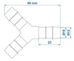 Conector en Y para manguera 12 mm x10 unidades