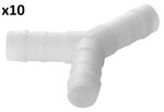 Conector en Y para manguera 12 mm x10 unidades