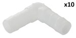 Racor de manguera en angulo 12 mm x10 piezas