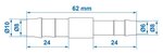 Reductor de manguera recto 10x8 mm x10 piezas