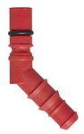 Racor de manguera con junta torica para mangueras de 10/12 mm rojo x5 piezas