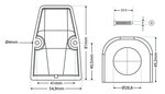 Marco de instalacion superficial simple x5 piezas