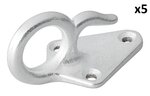 Gancho de cuerda metalico con ojo 70 x 40 mm x5 piezas