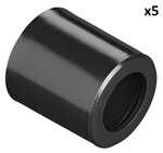Reductor para tubo de desague de Ø28 mm a Ø17 mm PE negro x5 piezas