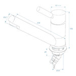Grifo mezclador Keramik Trend E diametro 33 mm cromo x5 unidades