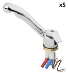 Grifo mezclador ceramico Samba diametro 39 mm cromo x5 unidades