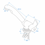 Grifo mezclador Keramik Style 12V diametro 33 mm cromo x5 unidades