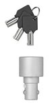 Cerradura con llave para cepo de rueda Nemesis