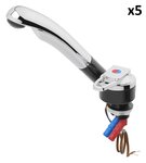 Grifo mezclador ceramico Deluxe diámetro 27 mm cromo/negro x5 stuks