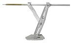 Soporte de esquina para caravana 1000 kg 605 x 280 mm H: 470 mm con pie de estabilizacion y mecanismo de extension alargado