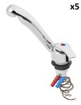 Grifo mezclador ceramico Samba diametro 33 mm cromo x5 unidades