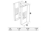 Soporte para caja de guantes y panuelos con iman 253 x 143 x 95 mm