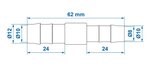 Reductor de manguera recto 12x10 mm x10 piezas