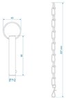 Pasador de bloqueo con cadena diametro 14,3 mm