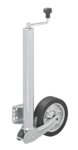Rueda jockey 570/60 mm con llanta metalica grande y neumatico de goma 220 x 65 mm, plegable 500 kg