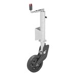 Rueda jockey 73 mm llanta metalica con neumatico de goma 260 x 65 mm plegable