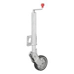 Rueda jockey 60 mm llanta metalica con neumatico de goma 200 x 50 mm plegable
