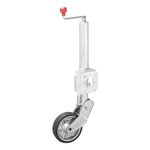 Rueda jockey 60 mm llanta metalica con neumatico de goma 200 x 50 mm plegable