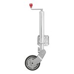 Rueda jockey 60 mm llanta metalica con neumatico de goma 200 x 50 mm plegable