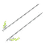 Piqueta para terreno rocoso de 40 cm acero galvanizado con gancho en P Heavy Duty – set de 6 unidades